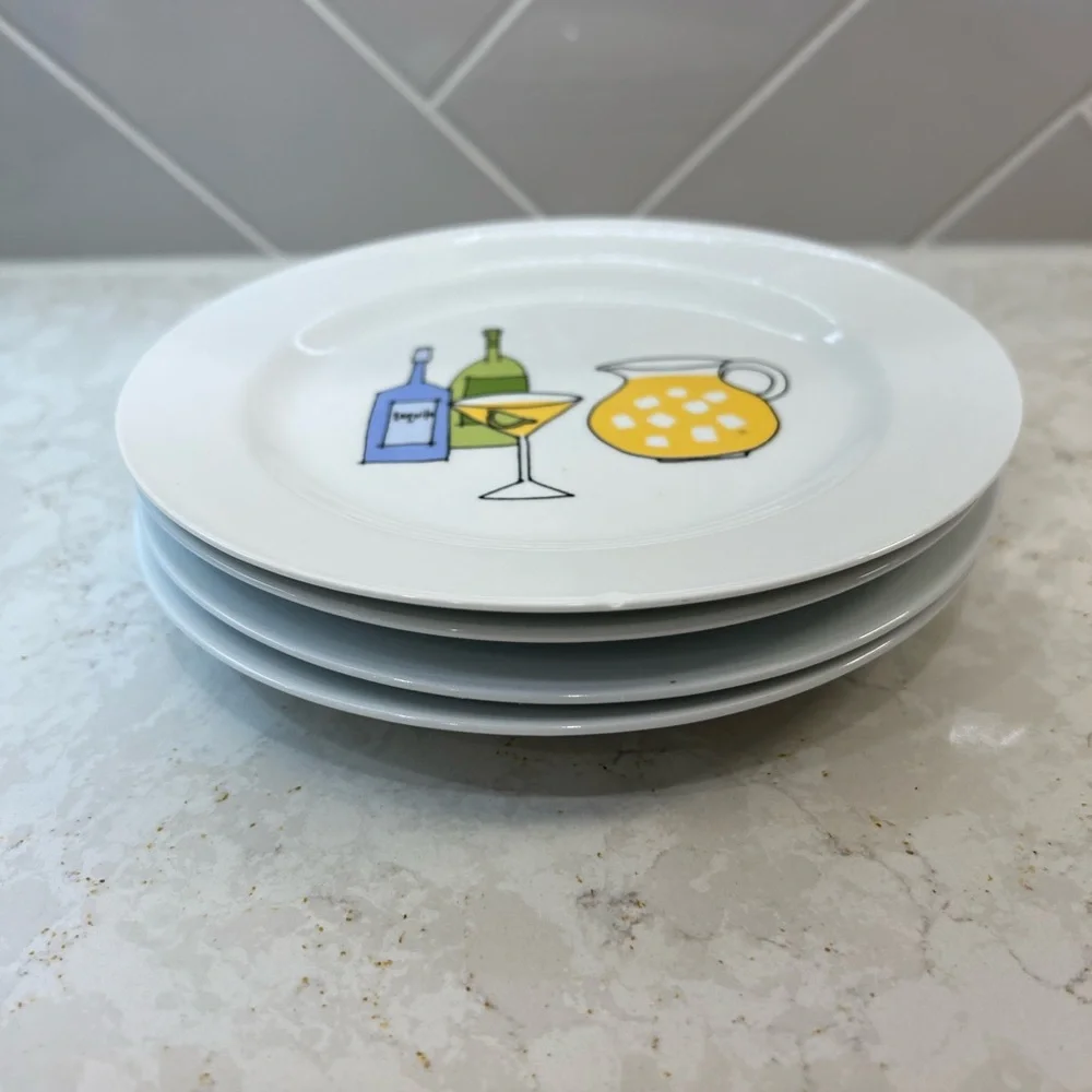 Margarita By Ursula Dodge Signature Appetizer Cocktail Plates 6.75” Set Of 4